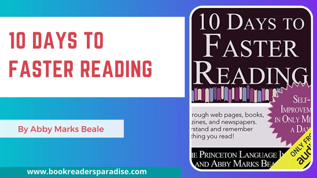 10 Days to Faster Reading PDF, Summary, Audiobook FREE Download