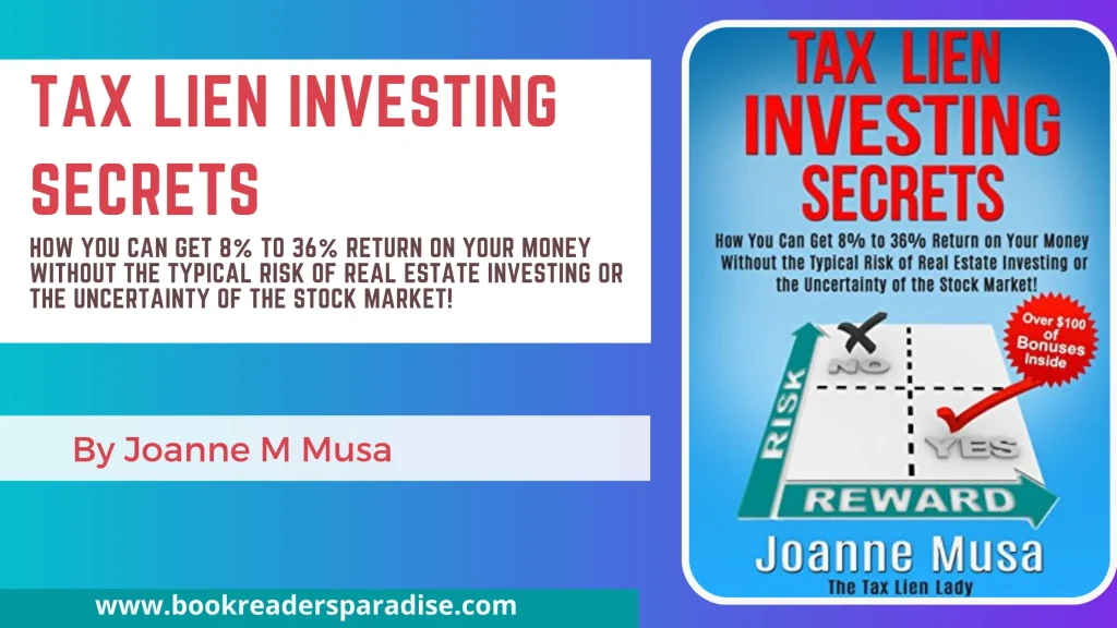 Tax Lien Investing Secrets PDF, Summary, Audiobook FREE Download Details
