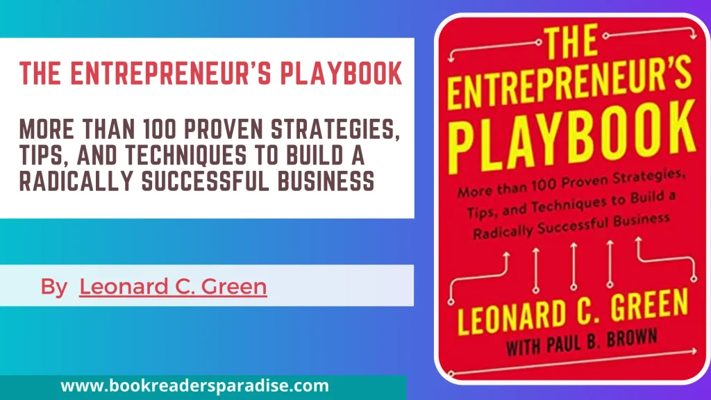 The Entrepreneurs Playbook PDF, Summary, Audiobook FREE Download Details